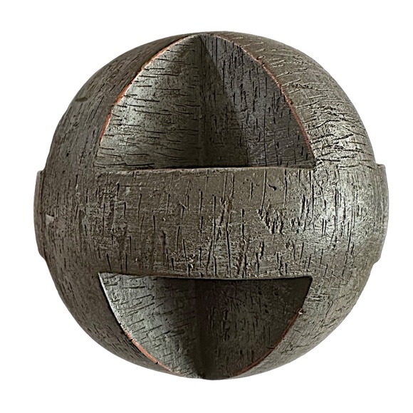 Decorative Geometric Sphere Orb 4” Vintage Looking Decor - Picture 3 of 3